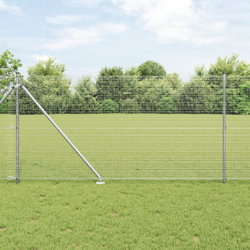 Gossi set de stalpi de imprejmuire set de 2 otel galvanizat 25 x 1 m