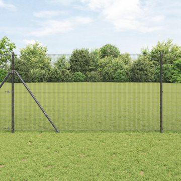 Gossi set de stalpi gri de gard set de 2 gri metal 10 x 1 m durabil