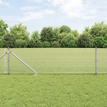 Gossi set de stalpi pentru gard set de 2 otel galvanizat 10 x 0.5 m
