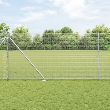Gossi set de stalpi pentru gard set de 2 otel galvanizat 10 x 1 m