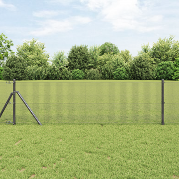 Gossi zid de sarma sudat cu 13 stalpi gri 0.8x50 m otel