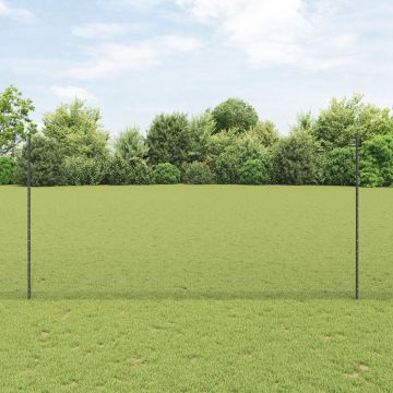 Posturi de gard Gossi 22 buc u-channel gri 150 cm otel, gard hexagonal Gossi gri 1.5x50 m otel