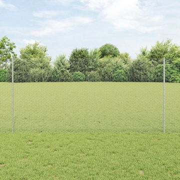Stalpi de gard Gossi 22 buc u-channel 120 cm din otel galvanizat, gard hexagonal Gossi 1.2x100 m din otel galvanizat