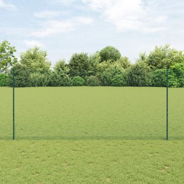 Stalpi pentru gard Gossi 5 buc u-channel verde 140 cm otel, gard hexagonal Gossi verde 1.4x10 m otel