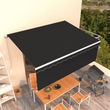 Gossi copertina retractabila manual cu stor, antracit, 4,5x3 m