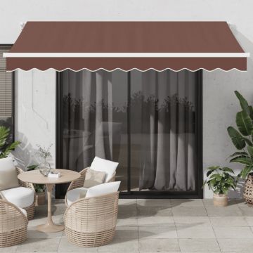 Gossi copertina retractabila manual, maro, 350x250 cm
