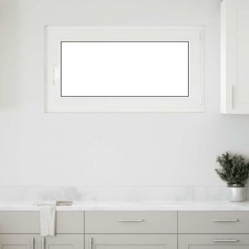 Gossi fereastra de subsol „risor” 110x70 cm oscilo-batanta din dreapta, alba