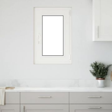 Gossi fereastra de subsol „risor” 50x75 cm oscilo-batanta din dreapta, alba