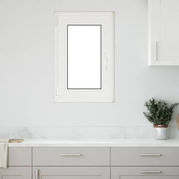 Gossi fereastra de subsol „risor” 50x75 cm oscilo-batanta din stanga, alba