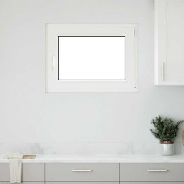 Gossi fereastra de subsol „risor” 80x70 cm oscilo-batanta din dreapta, alba