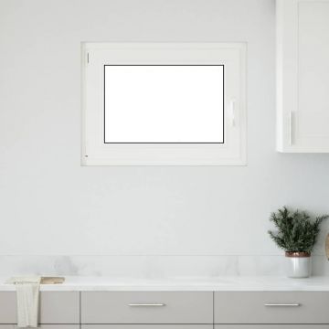 Gossi fereastra de subsol „risor” 80x70 cm oscilo-batanta din stanga, alba