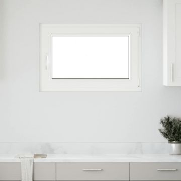 Gossi fereastra de subsol „risor” 90x70 cm oscilo-batanta din dreapta, alba