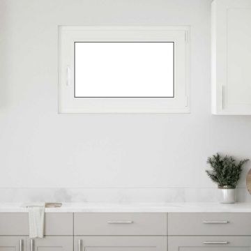 Gossi fereastra de subsol „risor” 90x70 cm oscilo-batanta din dreapta antracit