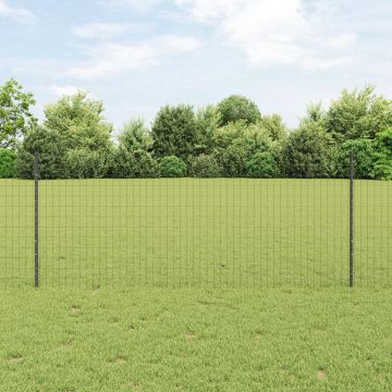 Gossi gard euro cu 10 stalpi gri 1x10 m otel