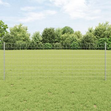 Gossi gard euro cu 11 stalpi argintii 0,8x25 m otel