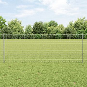 Gossi gard euro cu 11 stalpi argintii 0,8x25 m otel