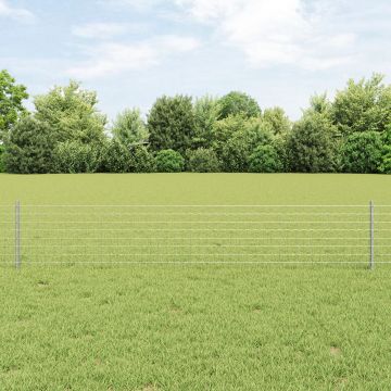 Gossi gard euro cu 22 de stalpi argintiu 0,4x50 m otel
