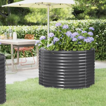 Gossi jardiniera, antracit, 100x100x68 cm, otel vopsit electrostatic
