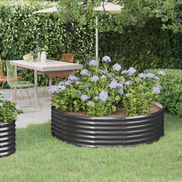 Gossi jardiniera de gradina antracit 140x140x36 cm otel