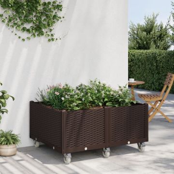 Gossi jardiniera de gradina cu picioare, maro, 100x80x54 cm, pp