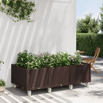 Gossi jardiniera de gradina cu picioare, maro, 150x80x54 cm, pp