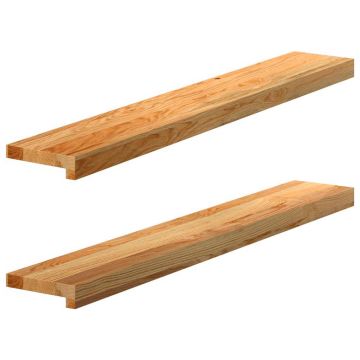 Gossi pervaz 2 buc lemn masiv de maro deschis 100x15x2 cm