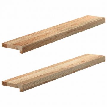 Gossi pervaz 2 buc lemn masiv de stejar netratat 100x15x2 cm