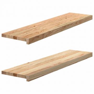 Gossi pervaz 2 buc lemn masiv de stejar netratat 100x25x2 cm