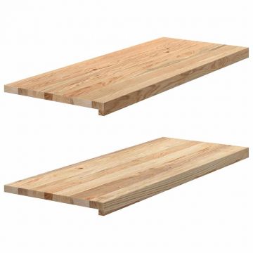 Gossi pervaz 2 buc lemn masiv de stejar netratat 100x40x2 cm
