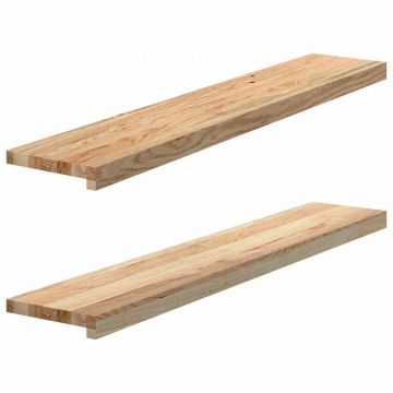 Gossi pervaz 2 buc lemn masiv de stejar netratat 110x20x2 cm