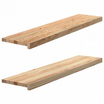 Gossi pervaz 2 buc lemn masiv de stejar netratat 110x25x2 cm