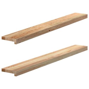 Gossi pervaz 2 buc lemn masiv de stejar netratat 120x15x2 cm