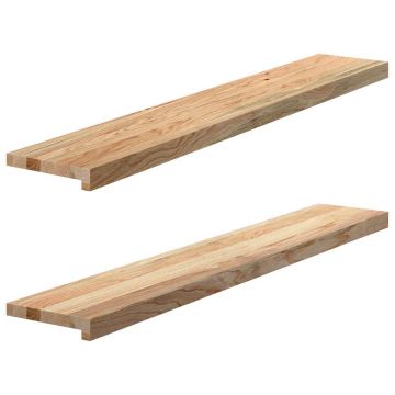 Gossi pervaz 2 buc lemn masiv de stejar netratat 120x20x2 cm