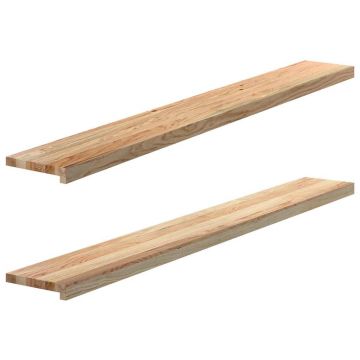 Gossi pervaz 2 buc lemn masiv de stejar netratat 160x20x2 cm