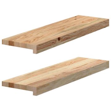 Gossi pervaz 2 buc lemn masiv de stejar netratat 70x20x2 cm