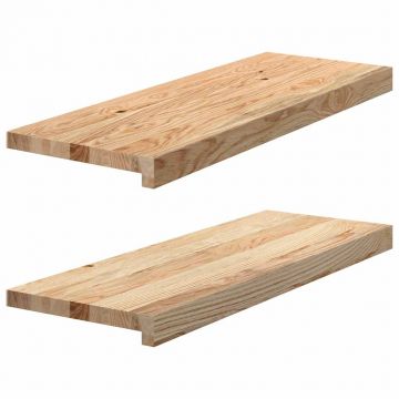Gossi pervaz 2 buc lemn masiv de stejar netratat 70x30x2 cm