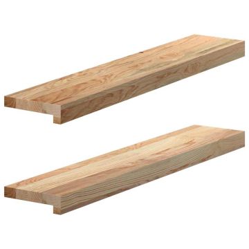 Gossi pervaz 2 buc lemn masiv de stejar netratat 80x15x2 cm