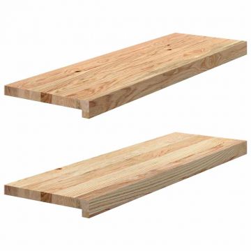 Gossi pervaz 2 buc lemn masiv de stejar netratat 80x30x2 cm