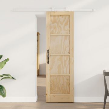 Gossi usa glisanta cu set de accesorii 61x198.5 cm lemn masiv de pin, Gossi usa interioara 'orkdal'61x198.5 cm lemn masiv de pin