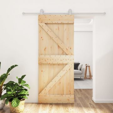 Gossi usa glisanta cu set de feronerie 80x210 cm, lemn masiv de pin