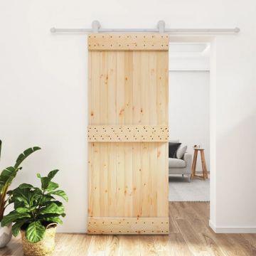Gossi usa glisanta cu set de feronerie 85x210 cm, lemn masiv de pin