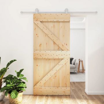 Gossi usa glisanta cu set de feronerie 95x210 cm, lemn masiv de pin