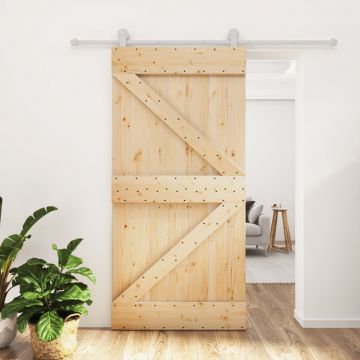 Gossi usa glisanta cu set feronerie, 100x210 cm, lemn masiv de pin