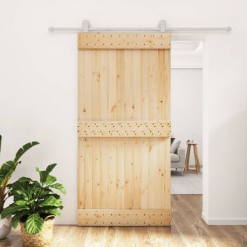 Gossi usa glisanta cu set feronerie, 100x210 cm, lemn masiv de pin