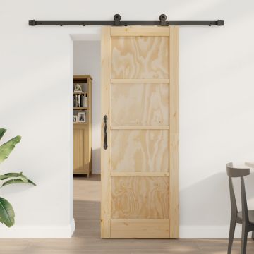 Gossi usa glisanta si set de accesorii 73.5x198.5 cm din lemn masiv de pin, usa interioara Gossi 'orkdal'73.5x198.5x4 cm din lemn masiv de pin
