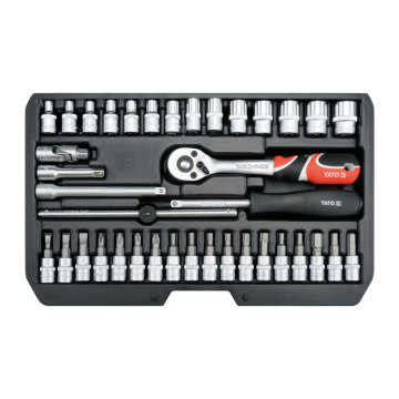 Set unelte auto cu tubulare si biti de 38 piese YATO YT-14471