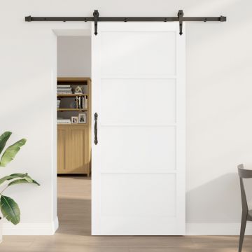 Usa culisanta Gossi cu set de accesorii alb 93x211 cm lemn masiv pin, usa interioara Gossi orkdal alb 93x211x4 cm lemn masiv pin