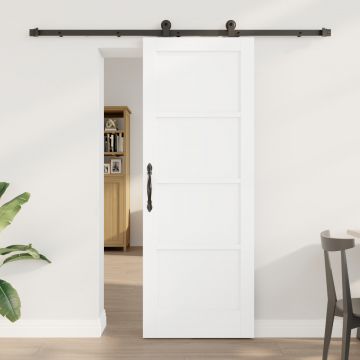 Usa glisanta Gossi cu accesorii alb 73.5x198.5 cm lemn de pin, usa de interior Gossi 'orkdal'alb 73.5x198.5x4 cm lemn de pin