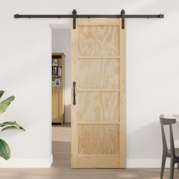 Usa glisanta Gossi cu set de accesorii 73.5x198.5 cm lemn masiv de pin, usa interioara Gossi 'orkdal'73.5x198.5x4 cm lemn masiv de pin