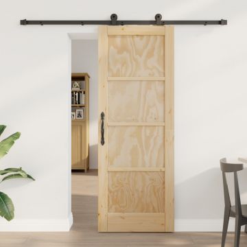 Usa glisanta Gossi cu set de accesorii 73.5x198.5 cm lemn masiv pin, usa interioara Gossi 'orkdal'73.5x198.5x4 cm lemn masiv pin